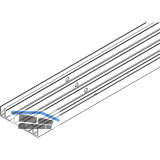 VITRIS Atrivant 80 Bodenlaufschiene 4-bahnig Alu Silber L=6000 mm