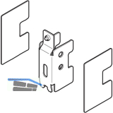 VITRIS Atrivant 80 Adapter f�r Wandprofil Silber