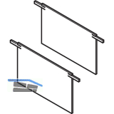 VITRIS Atrivant 80 Abdeckkappen Deckenschiene hoch 5-bahnig Silber