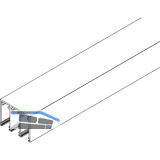VITRIS Atrivant 80 Deckenschiene niedrig 3-bahnig Silber L=6000 mm