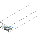 VITRIS Atrivant 80 Deckenschiene niedrig 4-bahnig Silber L=6000 mm