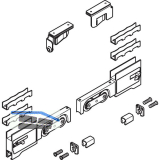 VITRIS Atrivant 80 Beschlagset links schlie�end Wei�aluminium RAL 9006