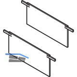 VITRIS Atrivant 80 Abdeckkappen Deckenschiene niedrig 4-bahnig Silber