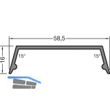 GUTMANN Abdeckprofil-Riegel P2016/13-55, L=6000 mm, Aluminium blank