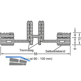 GUTMANN Pfostendichtung PD 60-100 variabel, L=30 m, Kunststoff APTK schwarz