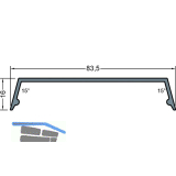 GUTMANN Abdeckprofil-Riegel P2016/13-80, L=6000 mm, Aluminium blank