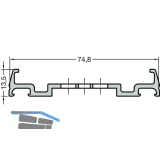GUTMANN Grundprofil P 2011/80 N, L=6000 mm, Aluminium blank