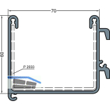 GUTMANN Dachrinne P2030, L=6000 mm, Aluminium blank