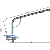 GUTMANN Dachrinnenanschluss P2032, L=6000 mm, Aluminium blank