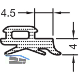 GUTMANN Verglasungsdichtung au�en 750004, L=100 m, Kunstst. APTK schwarz