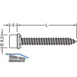 GUTMANN Blechtreibschrauben mit Dichtst�ck f�r Grundprofil, 5,5x38 mm, Edelstahl