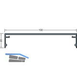 GUTMANN Abdeckprofil-Pfosten P2020/100, L=6000 mm, Aluminium blank