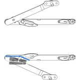MACO Fang- und Putzschere Gr. 1, FFH 300-500 mm, silber, Lasche (455347)
