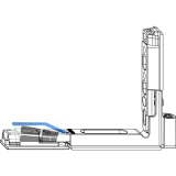 MACO Falzecklagerband POWER Versatz 13 mm 150 kg silber rechts (215804)