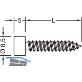 GUTMANN Blechtreibschrauben ohne Dichtst�ck, 5,5 x 22 mm, Edelstahl