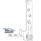 MACO Ecklager MAMMUT 220 kg Holz, 12/20 mm, Tragezapfen 9 mm, silber, rechts