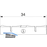 MACO-TRONIC Unterlage f�r Reedkontakt Typ 1, PVC, wei� (363182)