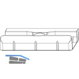 MACO Schlie�teil Falzluft 12 glatt Eurofalz 30 mm 13V silber (360443)