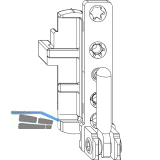 MACO Ecklager DT130 12/18 mm 130 kg f�r Fenstert�r silber rechts (59490)