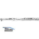 MACO Drehbandarm POWER 3-flg. Holz FT24 13V FFB 255-1400 mm silber links