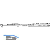 MACO Drehbandarm POWER 3-flg. Holz/PVC FT30 13V FFB 255-1400 mm silber links