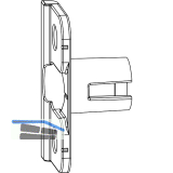 MACO Anpressverschluss einbohrbar Rahmenteil, Eurofalz 30 mm 13 V (368015)