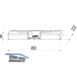 MACO Kippschlie�teil PVC Bodenschwelle GKG/TROCAL FT 22 mm 13V universal silber
