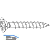 MACO RUSTICO Spanplattenschraube Senkkopf 4,5 x 40 mm, Stahl verzinkt schwarz