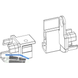 Endst�cke Transit 58 - 76 f�r Mitte links Falz 12 mm, Kunststoff lichtgrau