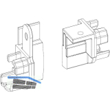 Endst�cke Transit 58 - 76 f�r Mitte rechts Falz 12 mm, Kunststoff lichtgrau