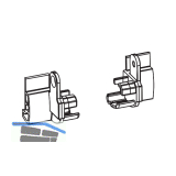 Endst�cke Transit 58 - 76 f�r Fl�geldichtung Falz 12 mm, Kunststoff lichtgrau