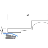 Ausgleichsst�ck f�r Bodent�rschwelle TRANSIT 58 - 76, Kunststoff schwarz