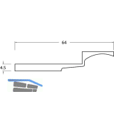 Ausgleichsst�ck f�r Bodent�rschwelle TRANSIT 76 - 108, Kunststoff schwarz