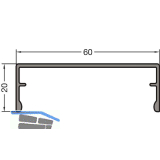 GUTMANN Abdeckprofil-Pfosten P2020/60, L=6000 mm, Aluminium blank