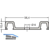 GUTMANN Grundprofil P 2011/60, L=6000 mm, Aluminium blank