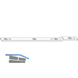 MACO MM Stulpverl�ngerung f�r Drehband DTuni L=180 mm silber