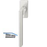 FSB Fenstergriff 34 1035 eckige Rosette, Aluminium silber eloxiert
