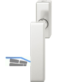 FSB Fenstergriff 34 1003 abschlie�bar eckige Rosette, Aluminium silber eloxiert