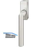 FSB Fenstergriff 34 1076 abschlie�bar eckige Rosette, Aluminium silber eloxiert
