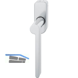 FSB Fenstergriff 34 1021 abschlie�bar ovale Rosette, rechts, Edelstahl matt