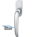 FSB Fenstergriff 34 1023 abschlie�bar ovale Rosette, Edelstahl matt