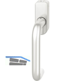 FSB Fenstergriff 34 1070 abschlie�bar ovale Rosette, Aluminium silber eloxiert