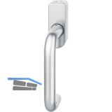 FSB Fenstergriff 34 1070 abschlie�bar ovale Rosette, Edelstahl matt