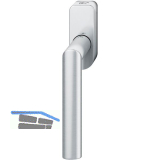 FSB Fenstergriff 34 1108 abschlie�bar ovale Rosette, Edelstahl matt
