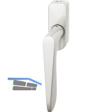 FSB Fenstergriff 34 1144 abschlie�bar ovale Rosette, Aluminium silber eloxiert