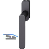 FSB Fenstergriff 34 1289 abschlie�bar ovale Rosette, Aluminium schwarz matt