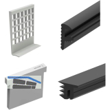ECONOMY Dichtungsset f�r Bodenprofile 2500, Glasst�rke 20,76 mm,Kunststoff/Gummi