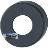 HOPPE Griff-Abdeckrosette rund, Aluminium schwarz matt