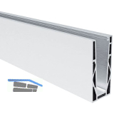 ECONOMY Bodenprofil 0004 ECO zur aufgesetzten Montage, 5000 mm, silber eloxiert