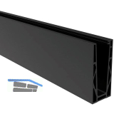 ECONOMY Bodenprofil 0004 ECO zur aufgesetzten Montage, 2500 mm, schwarz eloxiert